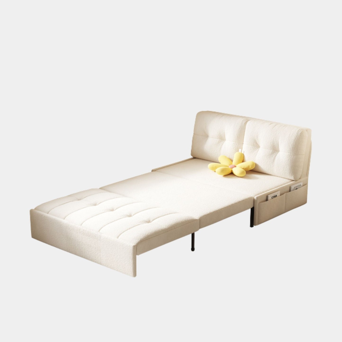 Ciabatta fabric sofa bed large white