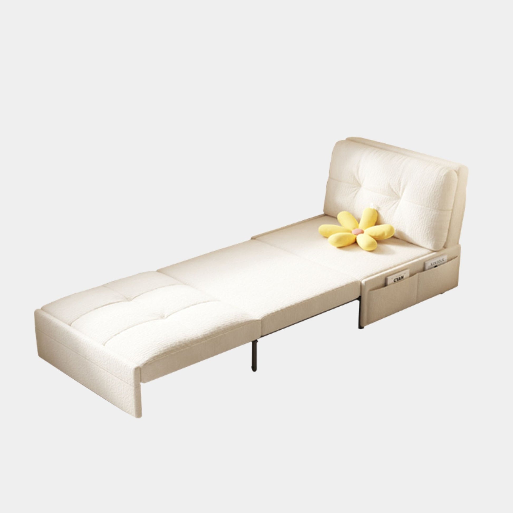 Ciabatta fabric sofa bed white
