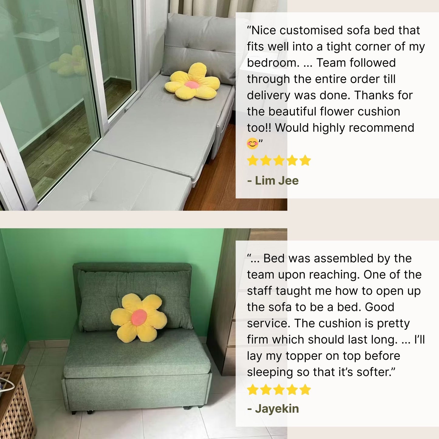 Good reviews for Ciabatta fabric sofa bed