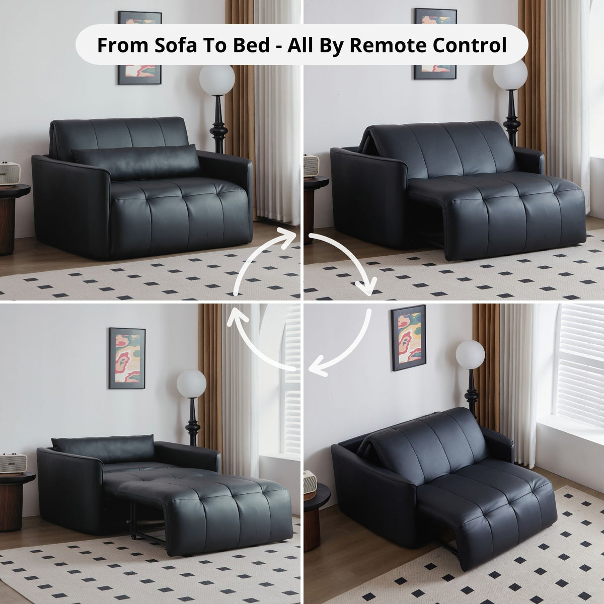 Coach Electric Faux Leather Sofa Bed