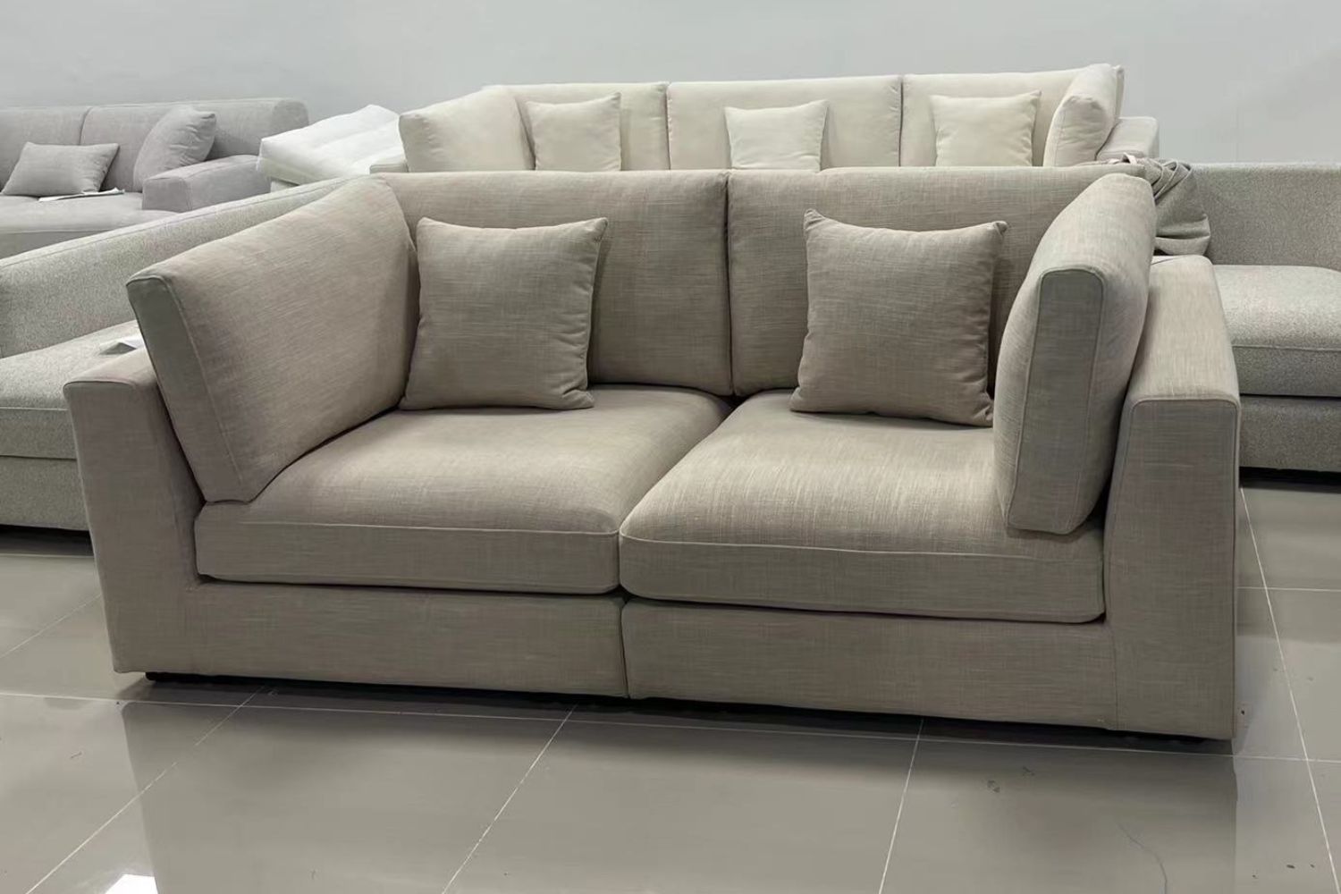 Claudia 200cm Beige (Toby-46) Fabric Sofa Audrey | Jun 24