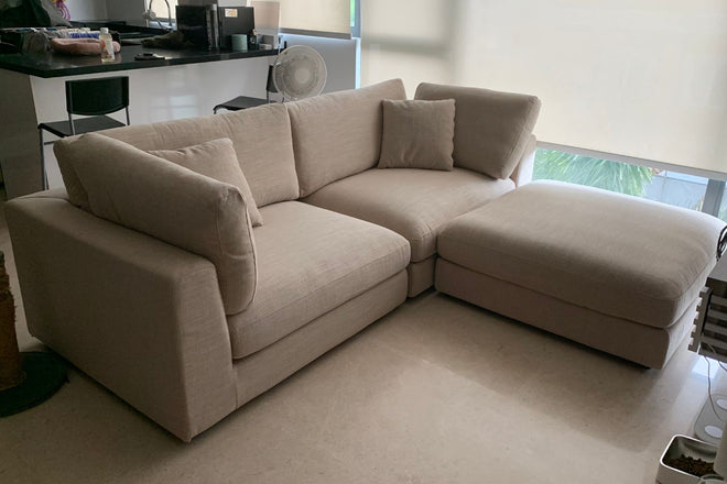 Claudia 240cm Beige Fabric Sofa Roger | Jul 24