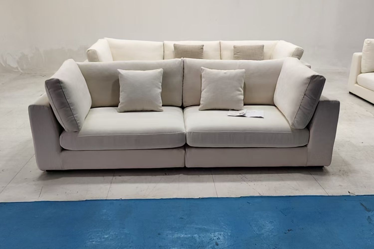 Claudia 240cm White Fabric Sofa Vincent | Sep 24