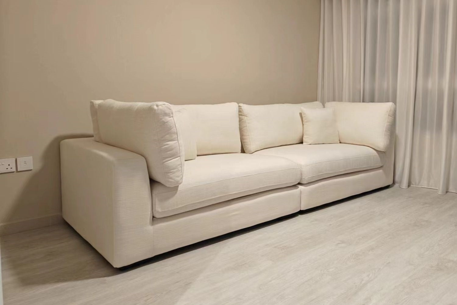 Claudia 280cm White Fabric Sofa Candy | Aug 24