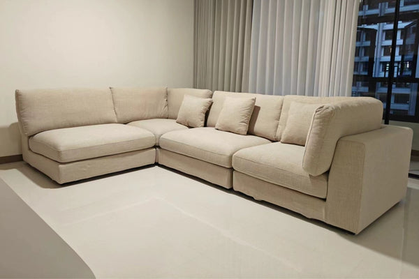 Claudia 300cm Beige (Toby 46) Fabric Sectional Sofa Emma | Oct 24