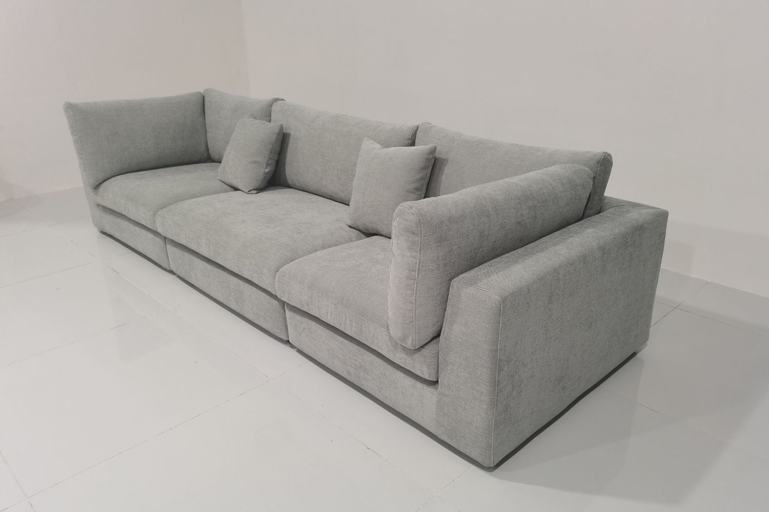 Claudia 300cm Grey Fabric Sofa Hafiz | Jul 24