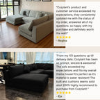 Good reviews for Claudia u shaped sectional sofa from past customers