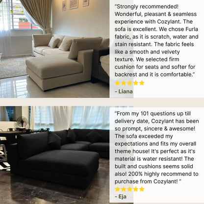 Reviews for claudia L shaped sofa