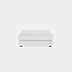 Claudia fabric ottoman in white