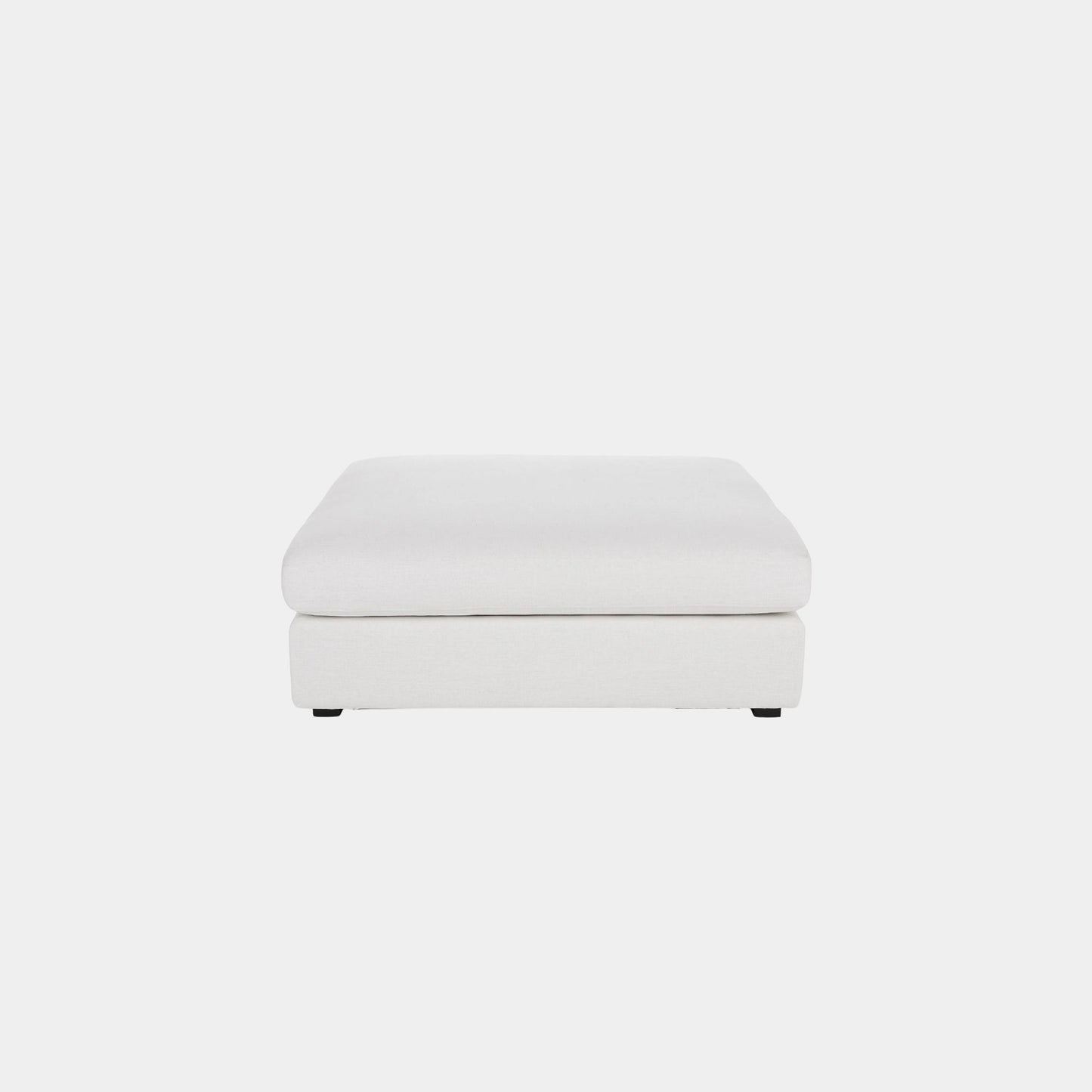 Claudia fabric ottoman in white