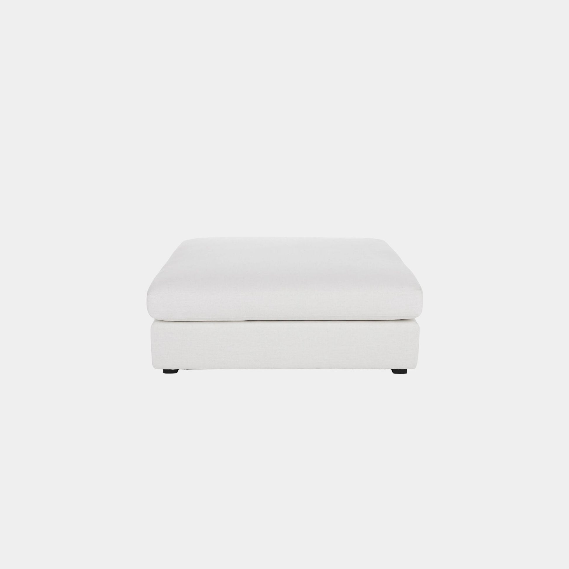 Claudia fabric ottoman in white