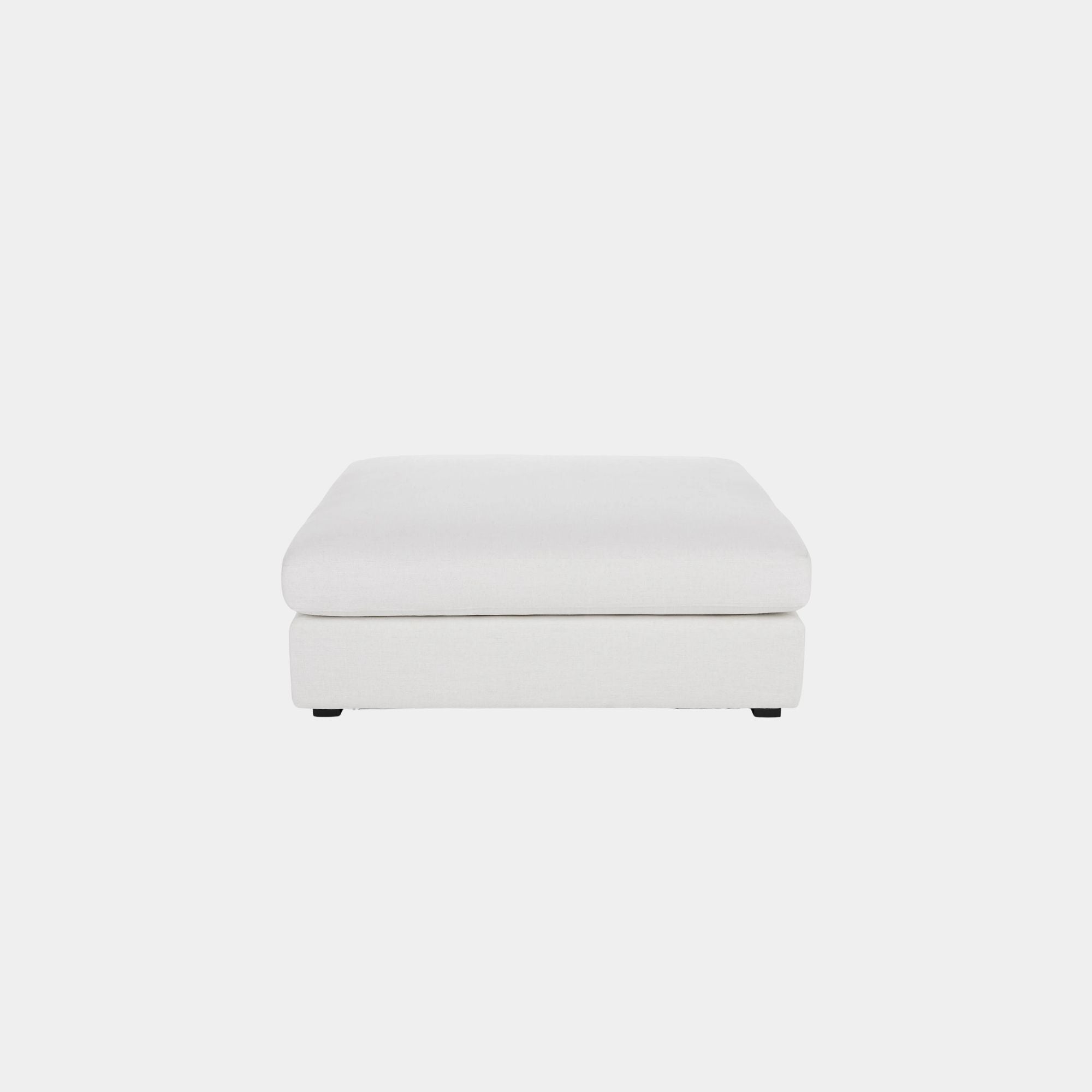 Claudia fabric ottoman in white