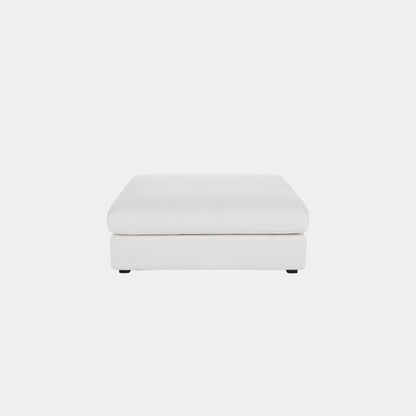 Claudia fabric ottoman in white