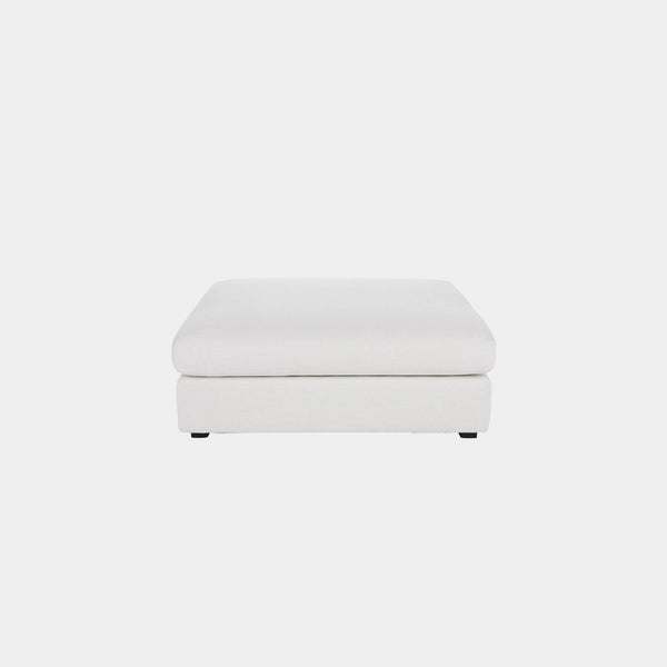 Claudia fabric ottoman in white