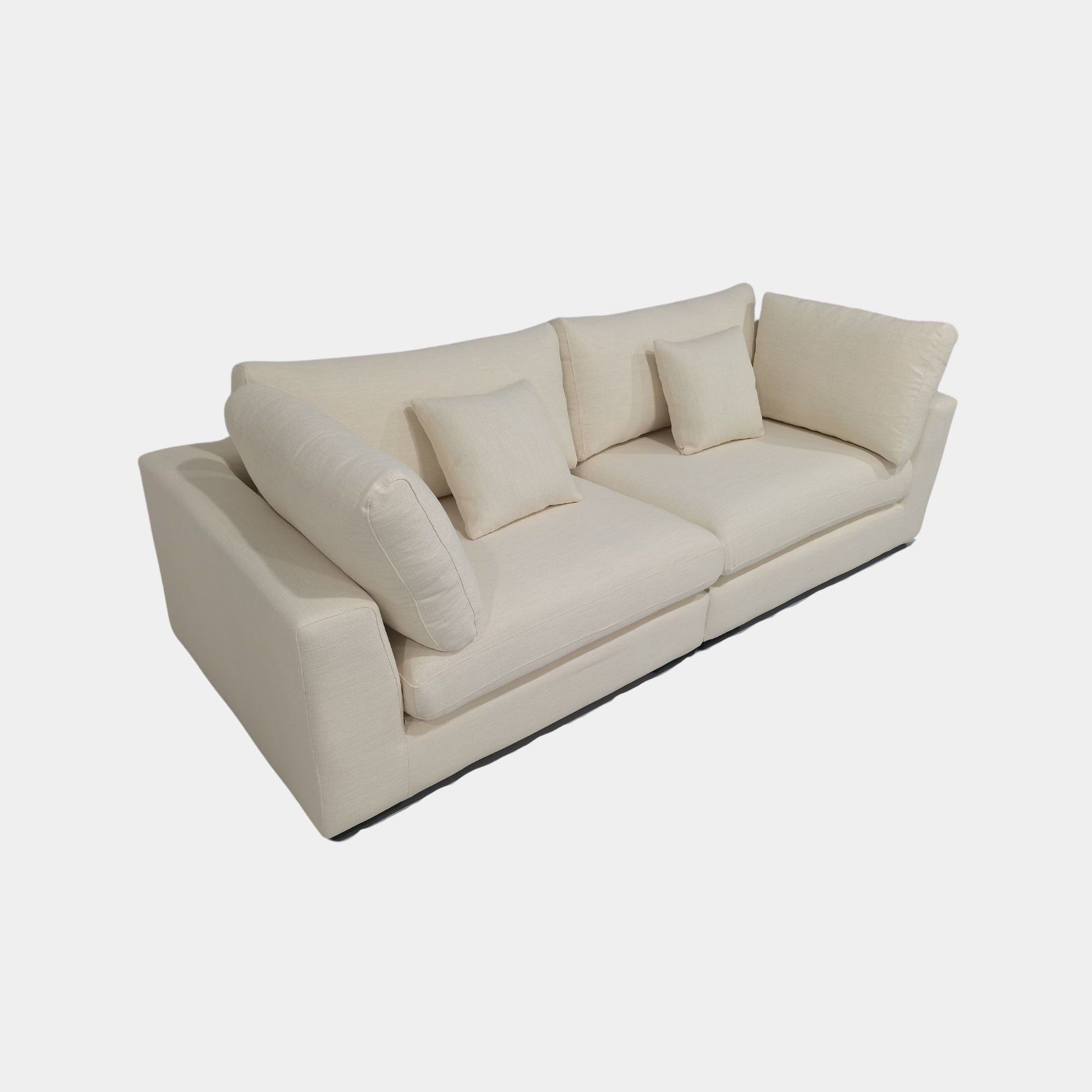 Claudia fabric sofa white