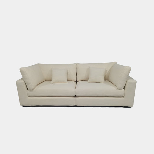 Claudia fabric sofa white