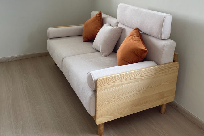 Cloister 170cm White Fabric sofa Qin Kai | Jul 24