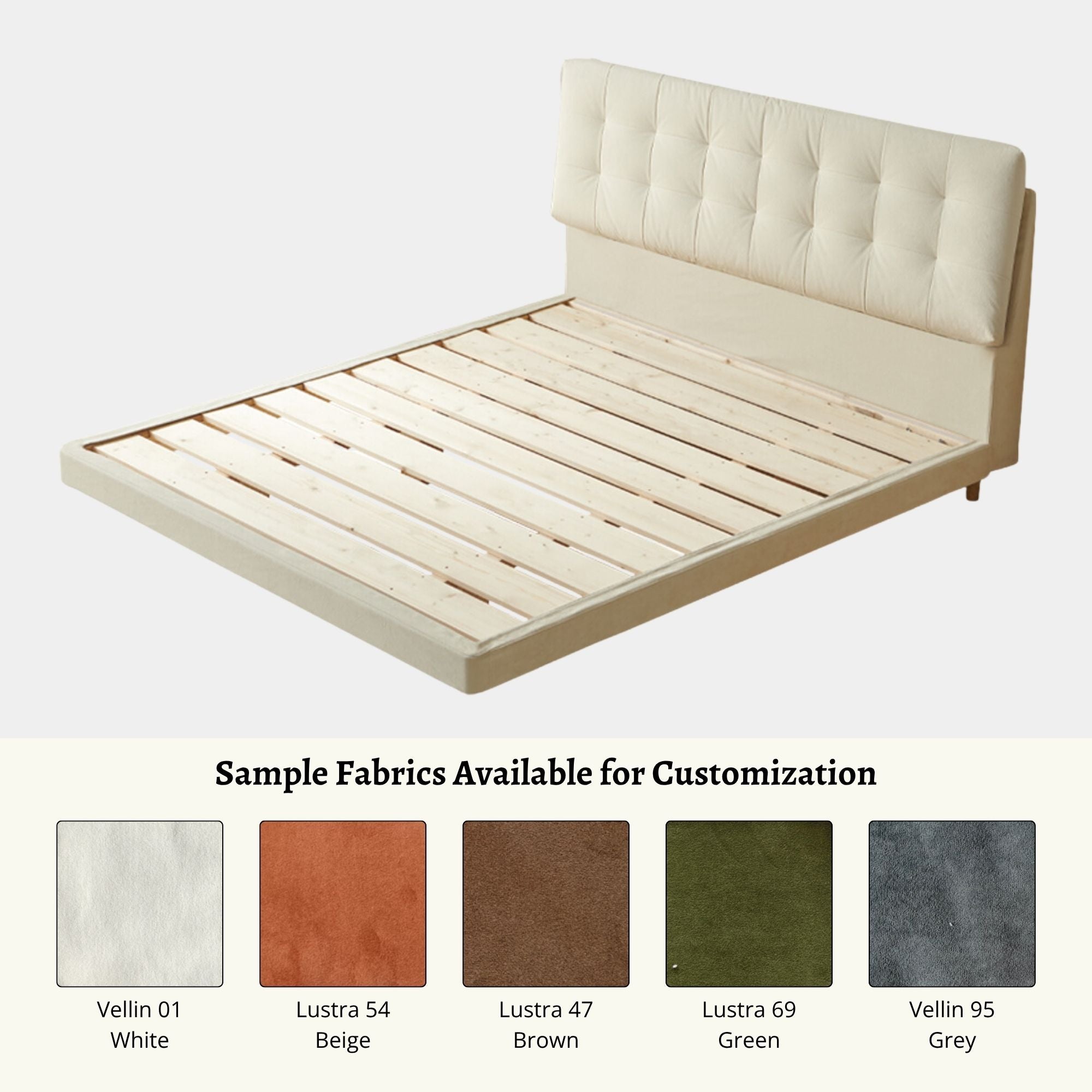 Clora fabric bed frame other colour samples (Other)