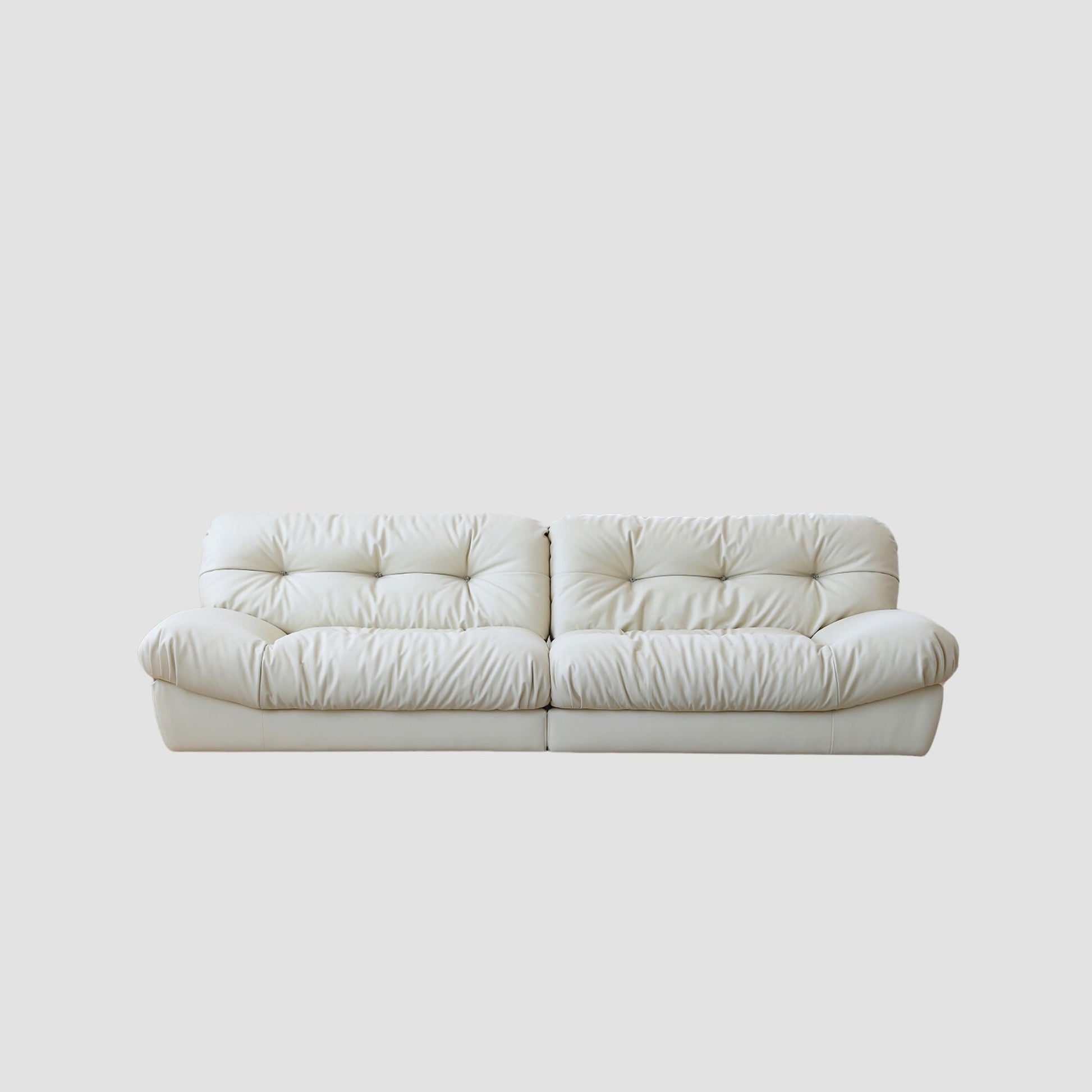 clora full leather sofa white