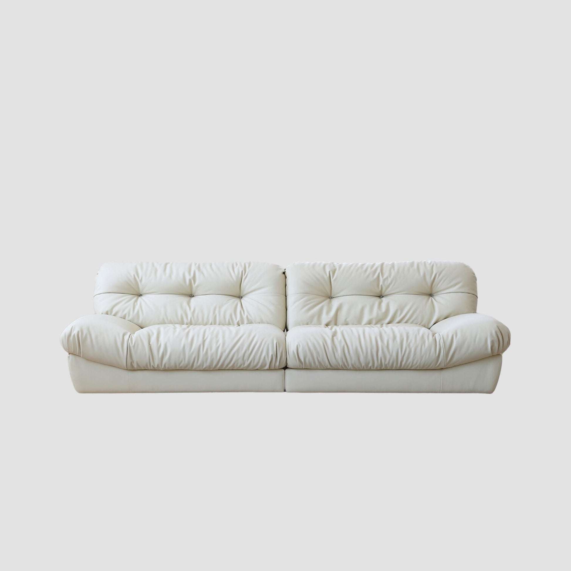 clora half leather sofa white
