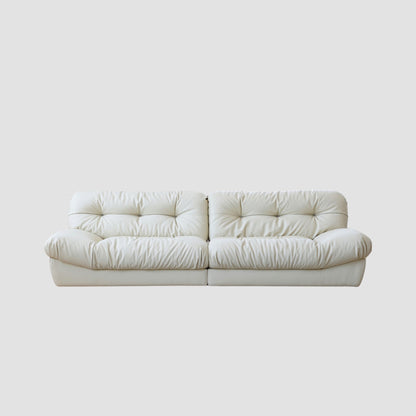clora half leather sofa white