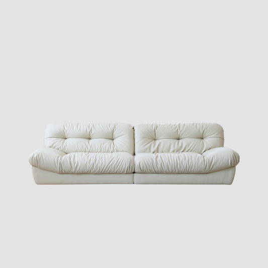 clora half leather sofa white