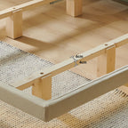 Clora fabric bed frame white