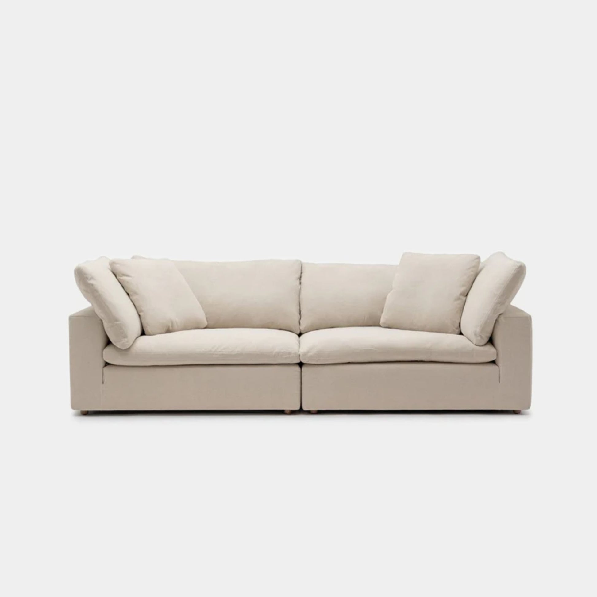 Cloud fabric 2 seat sofa beige
