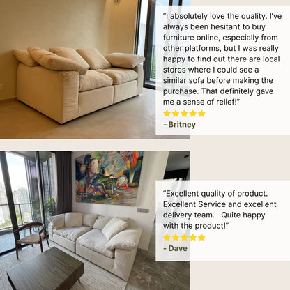 Cloud fabric sofa good reviews