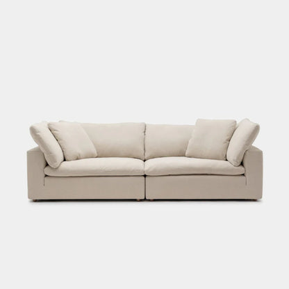 cloud fabric 2 seat sofa beige