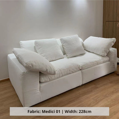 Cloud sofa blended cotton fabric customization (Other)