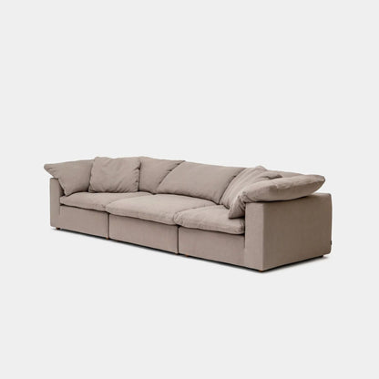 Cloud fabric 3 seat sofa grey