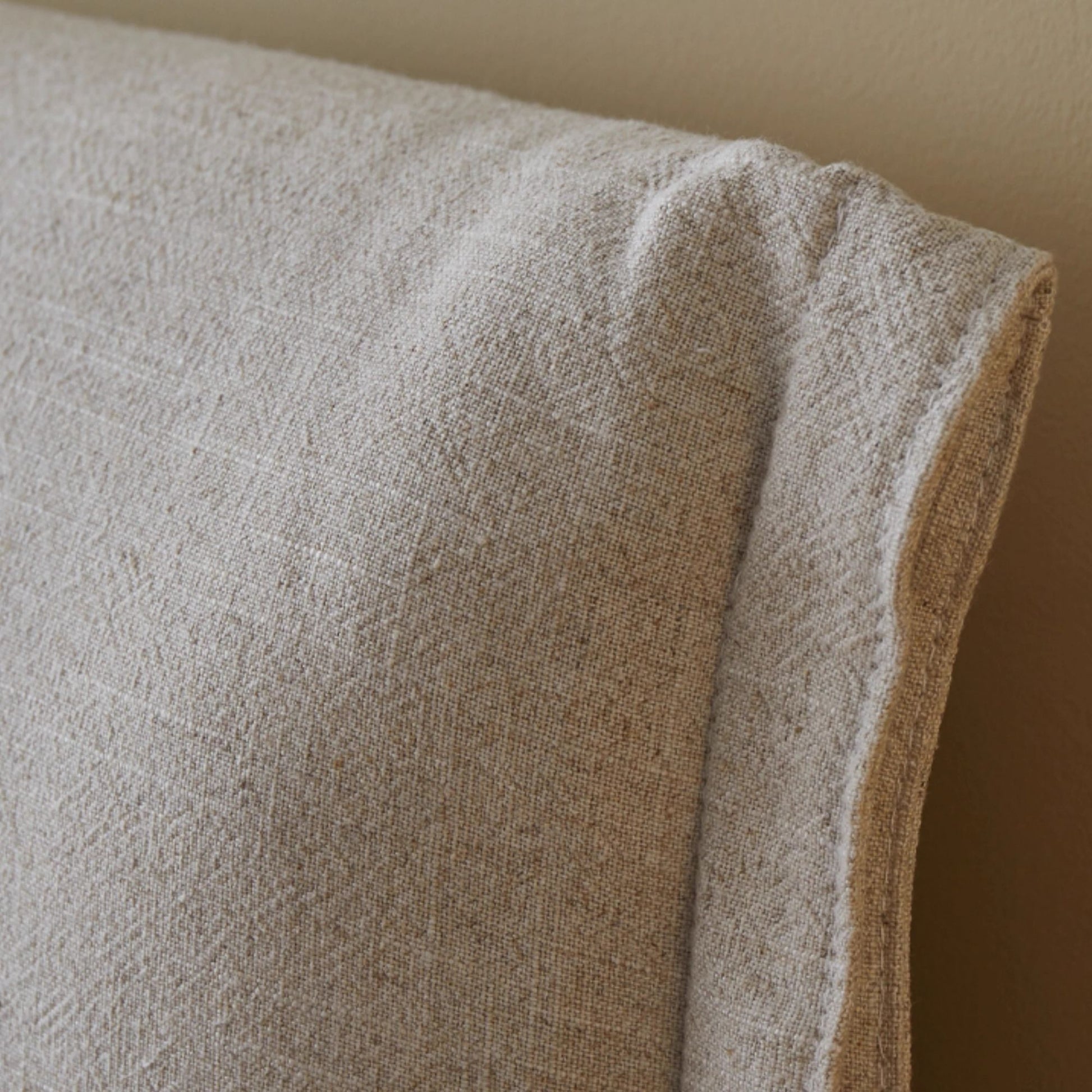 Cloud white fabric bed frame