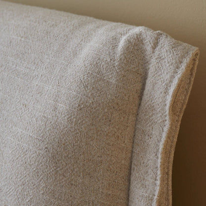 Cloud white fabric bed frame