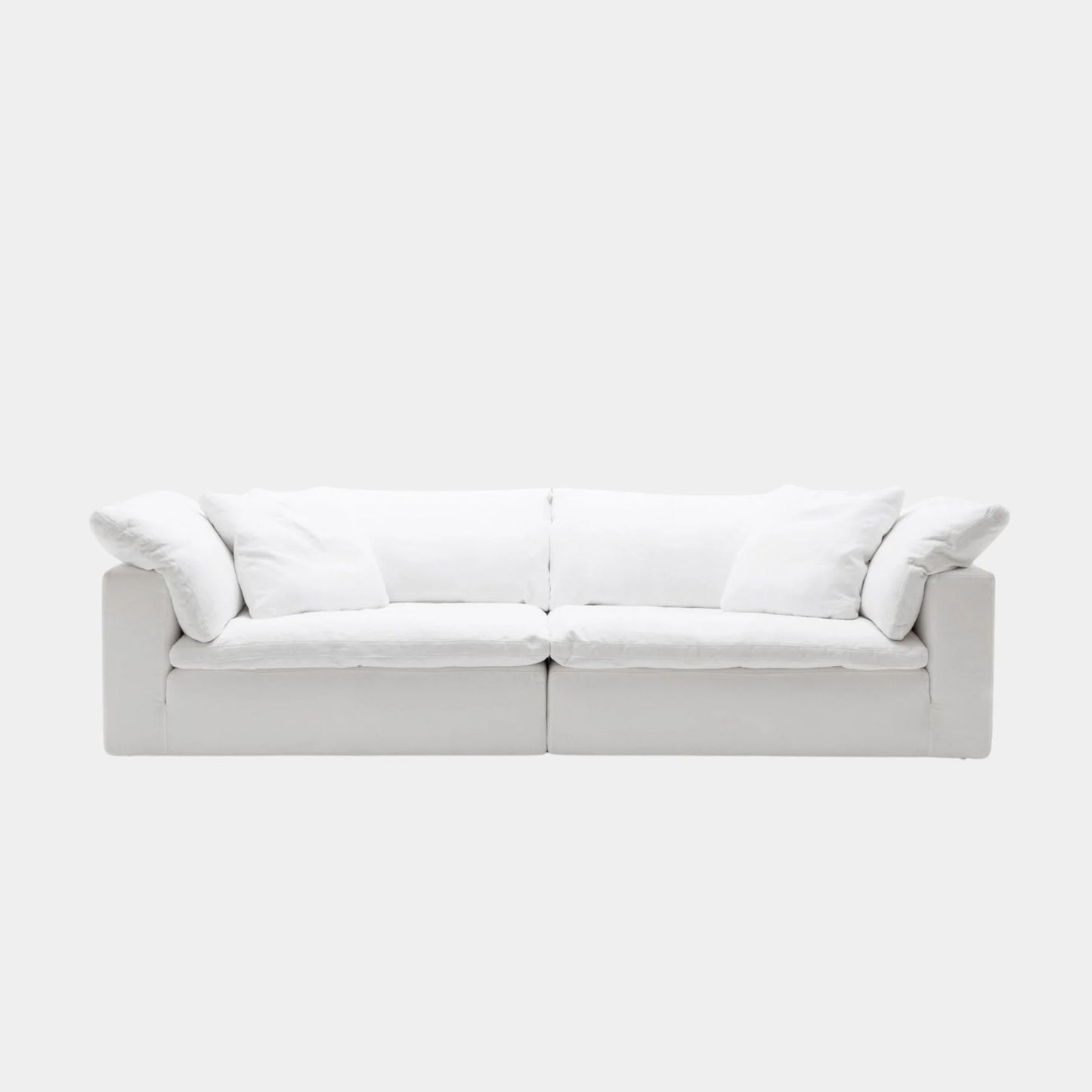 cloud fabric 2 seat sofa white