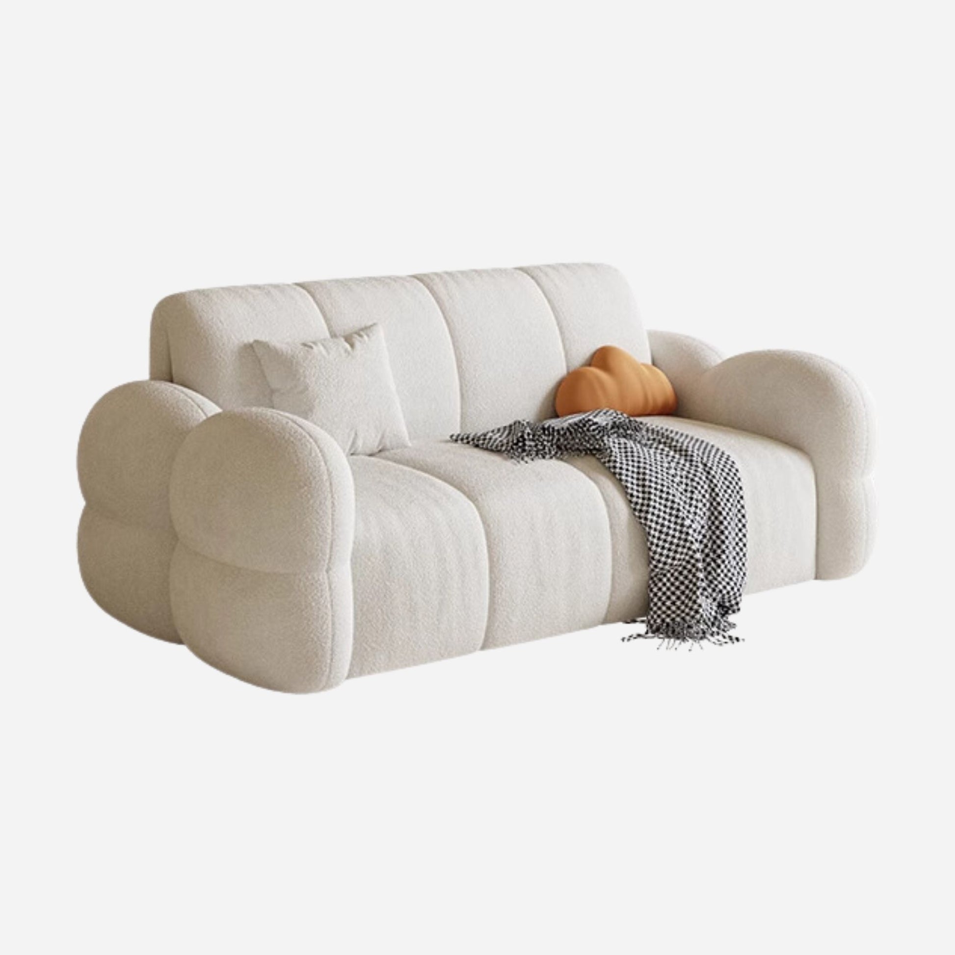 Clover white electric fabric sofa bed