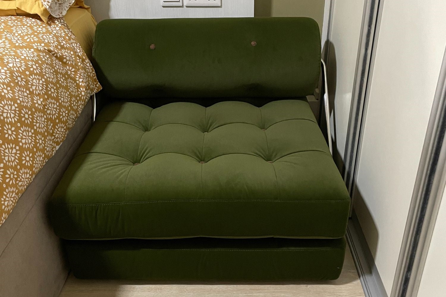 Cob 83cm green fabric sofa bed Audrey | Nov 24