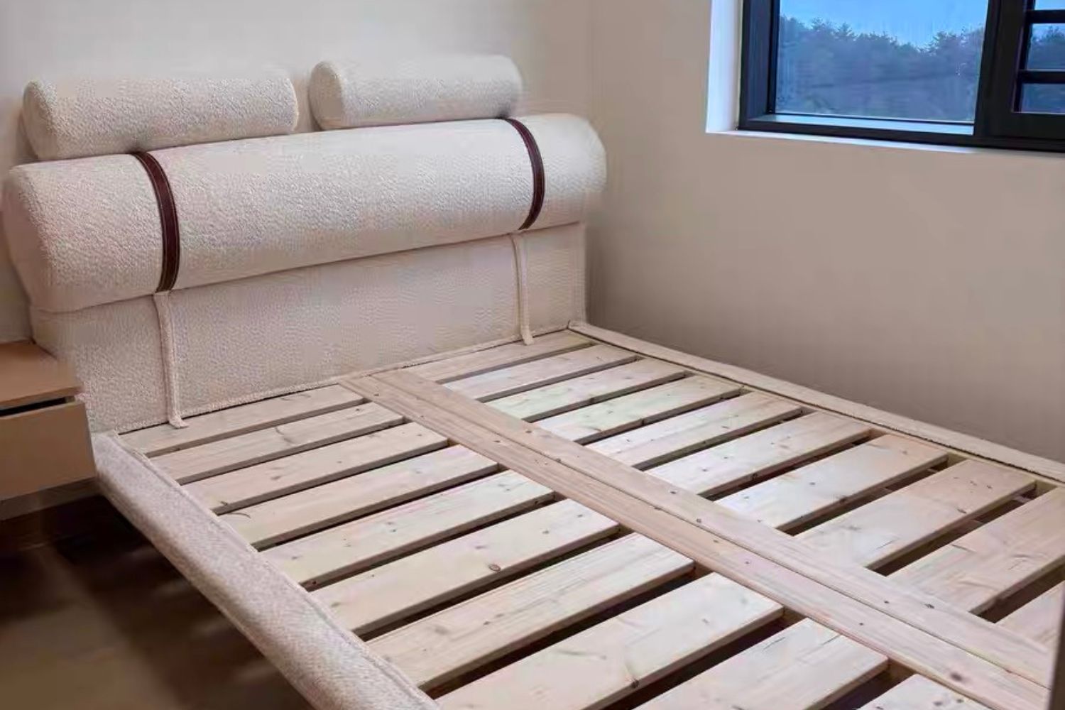 Bed frame using Coco textured fabric