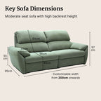 Cocoa Fabric Sofa