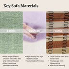 Cocoa Fabric Sofa