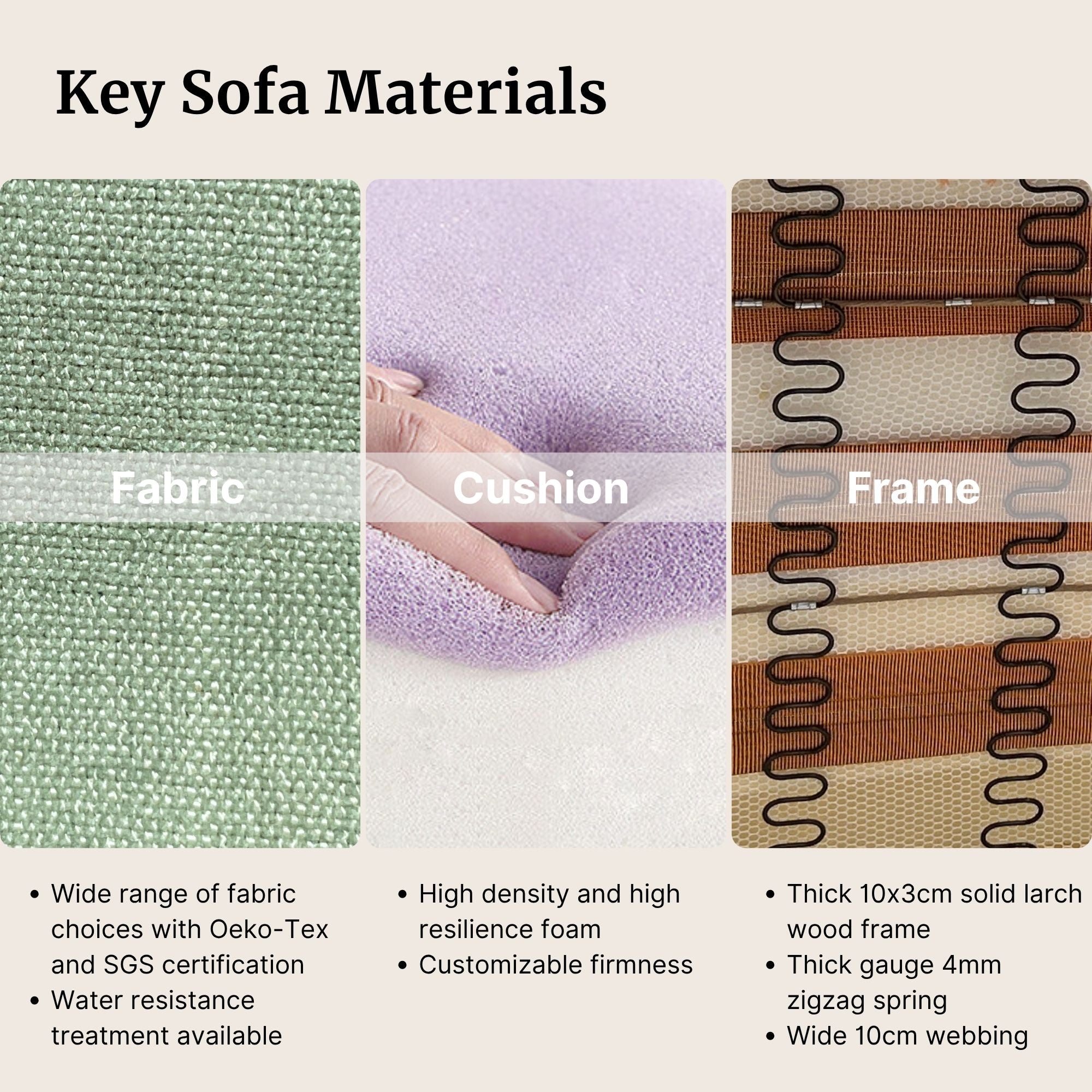 Cocoa Fabric Sofa