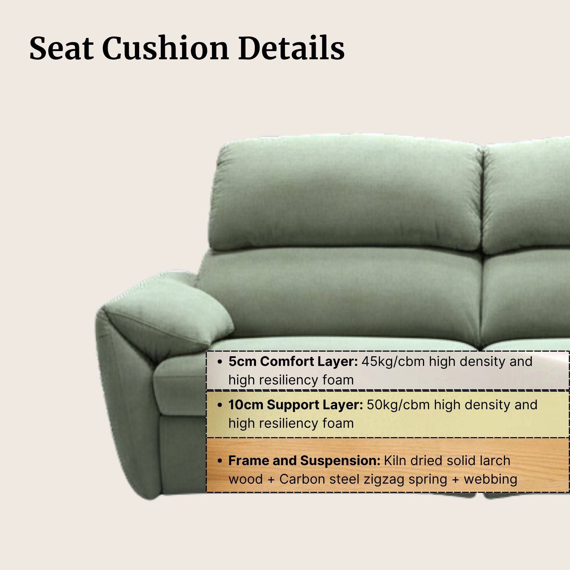 Cocoa Fabric Sofa