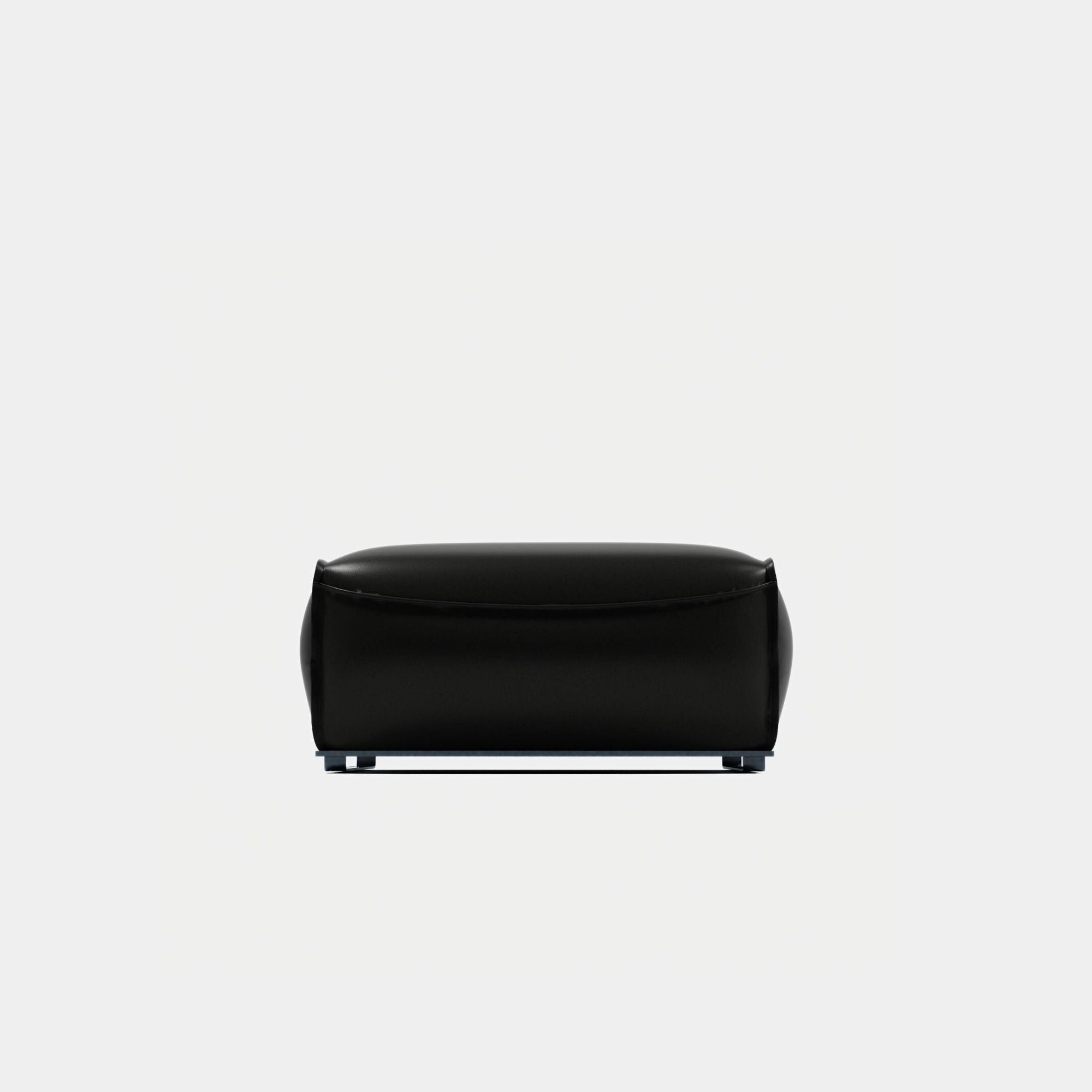 Colby leather ottoman black