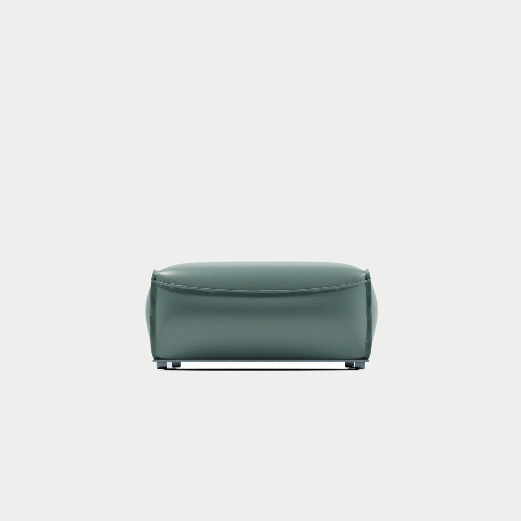 Colby leather ottoman blue