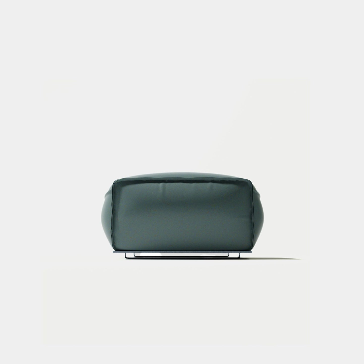 Colby leather ottoman blue