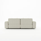 Colby white polyester blend 2 seat fabric sofa