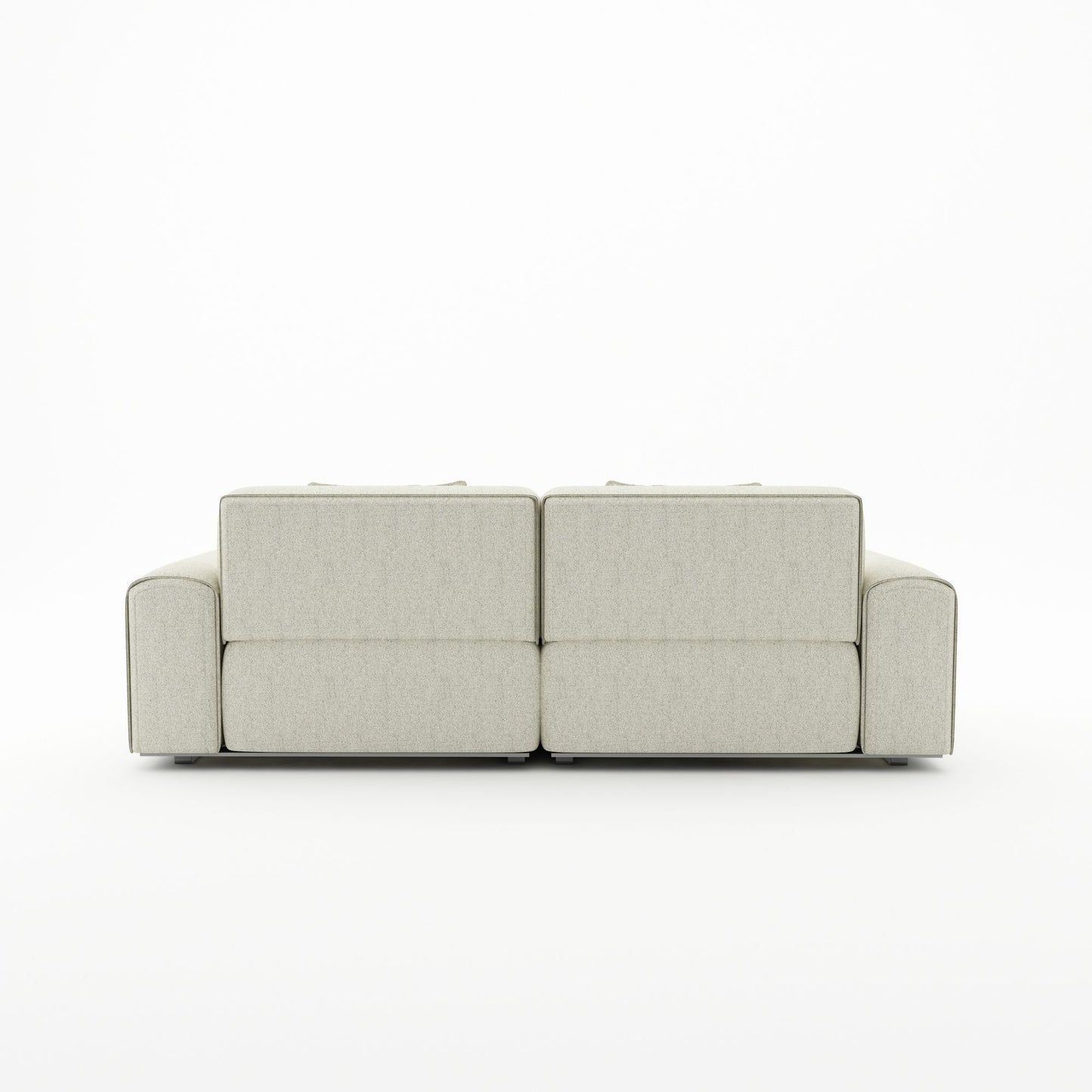Colby white polyester blend 2 seat fabric sofa