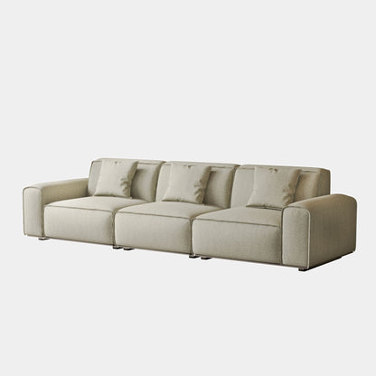 Colby white polyester blend 3 seat fabric sofa
