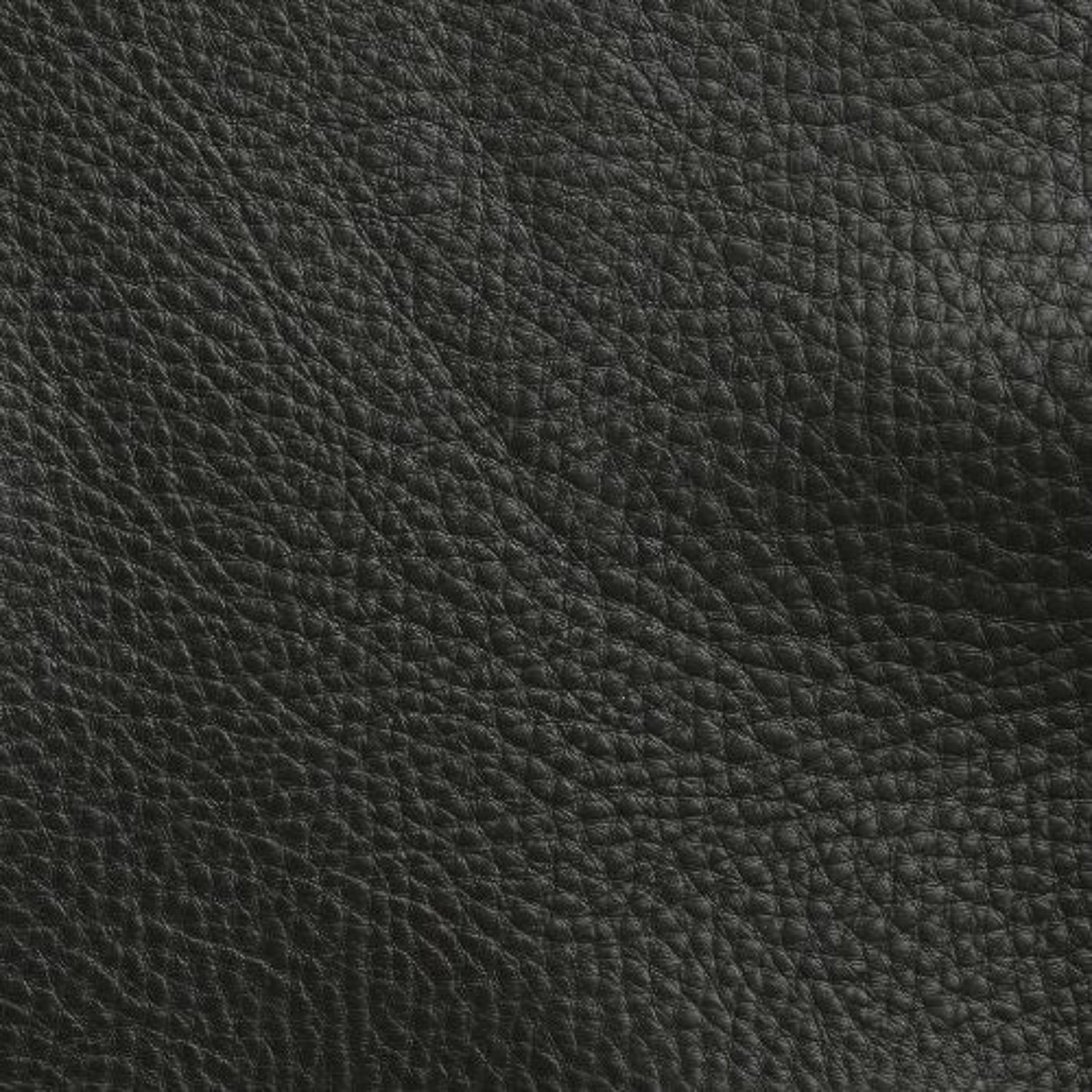 Colby leather ottoman black