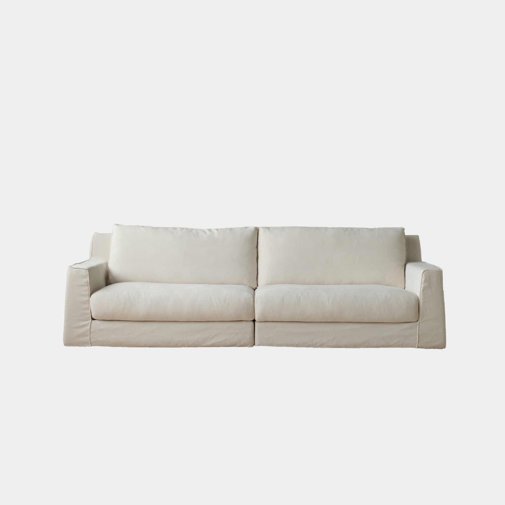 Comfort white fabric sofa